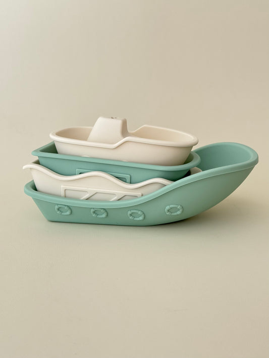 Floating Silicone Bath Toys – Boat Set (4 pcs)