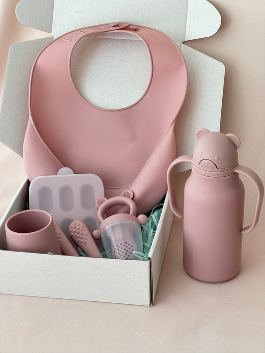 Silicone Pre-solids feeding set + Bear water bottle