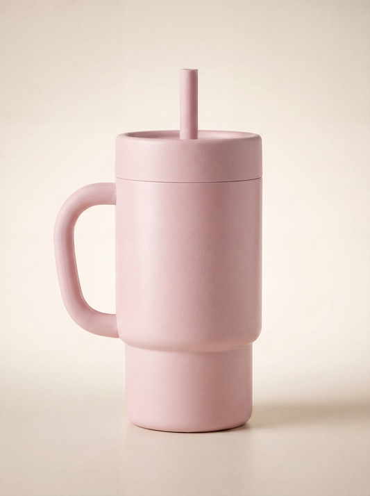 Silicone & Stainless Steel Kids Cup with a Straw | 300ml Insulated Toddler Cup