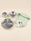 Hugsy™ Silicone & Stainless Steel Kids Feeding Set