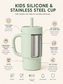 Silicone & Stainless Steel Kids Cup with a Straw | 300ml Insulated Toddler Cup