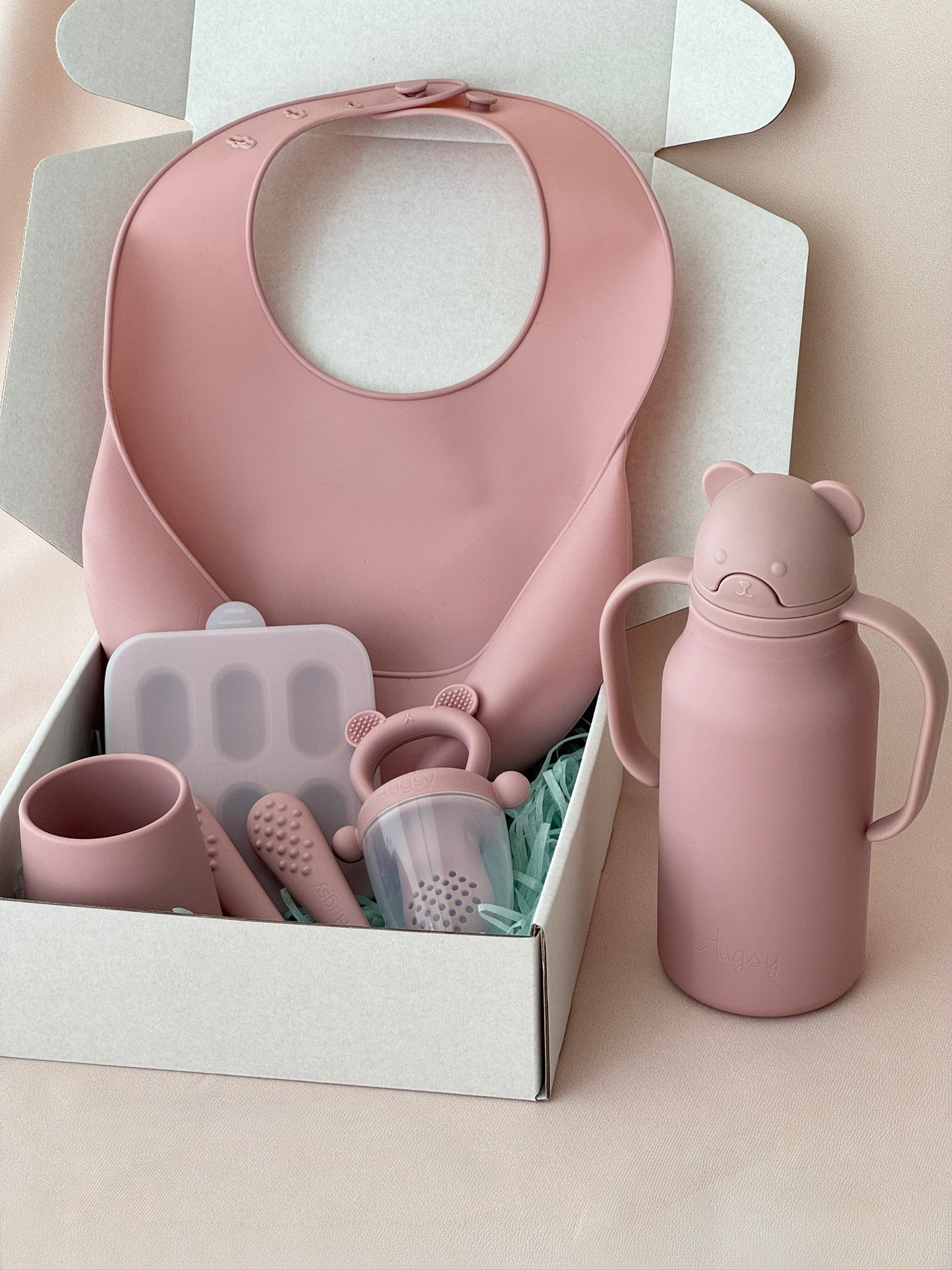 Silicone Pre-solids feeding set + Bear water bottle