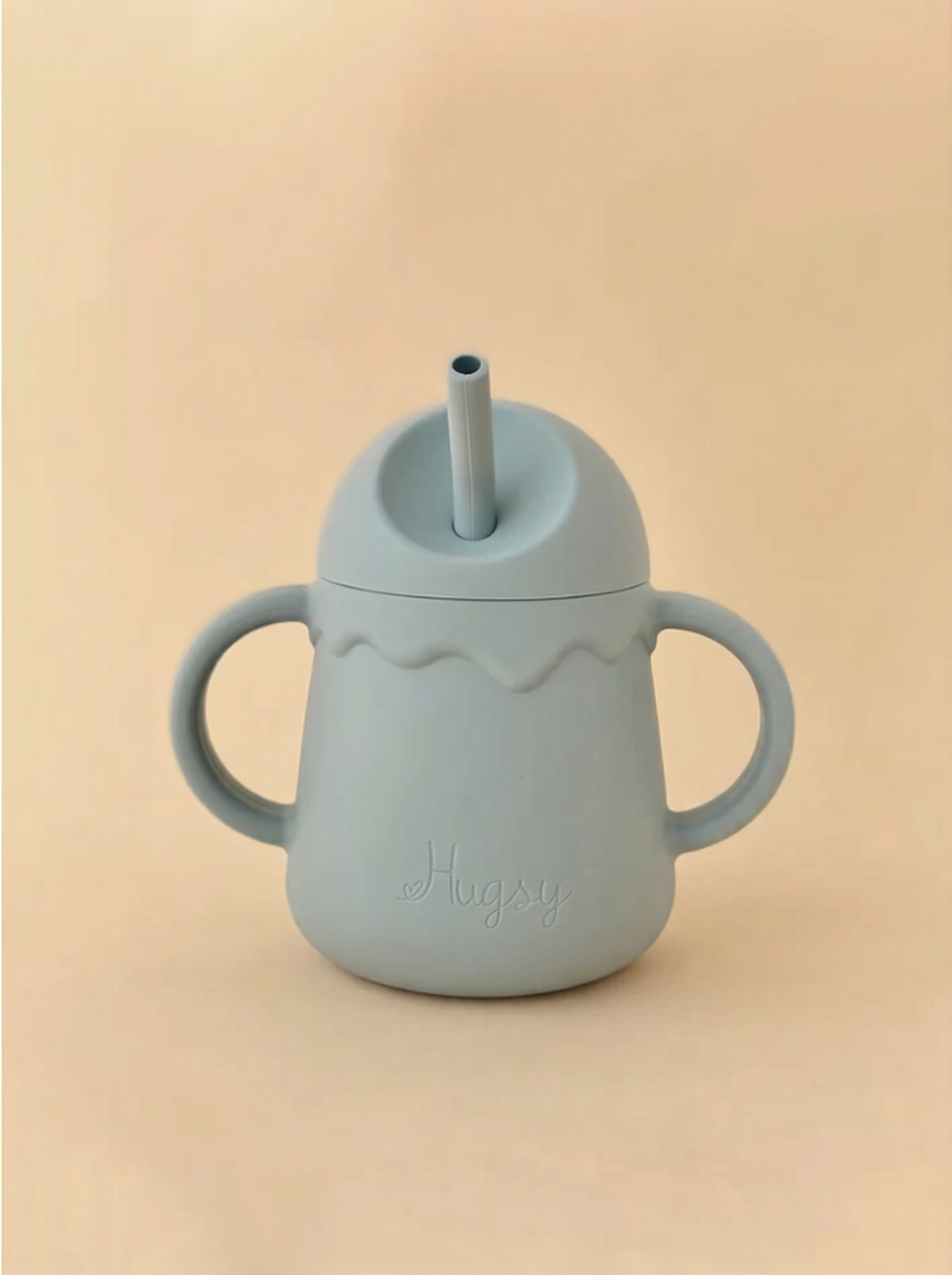 SILICONE TRAINING CUP WITH A STRAW