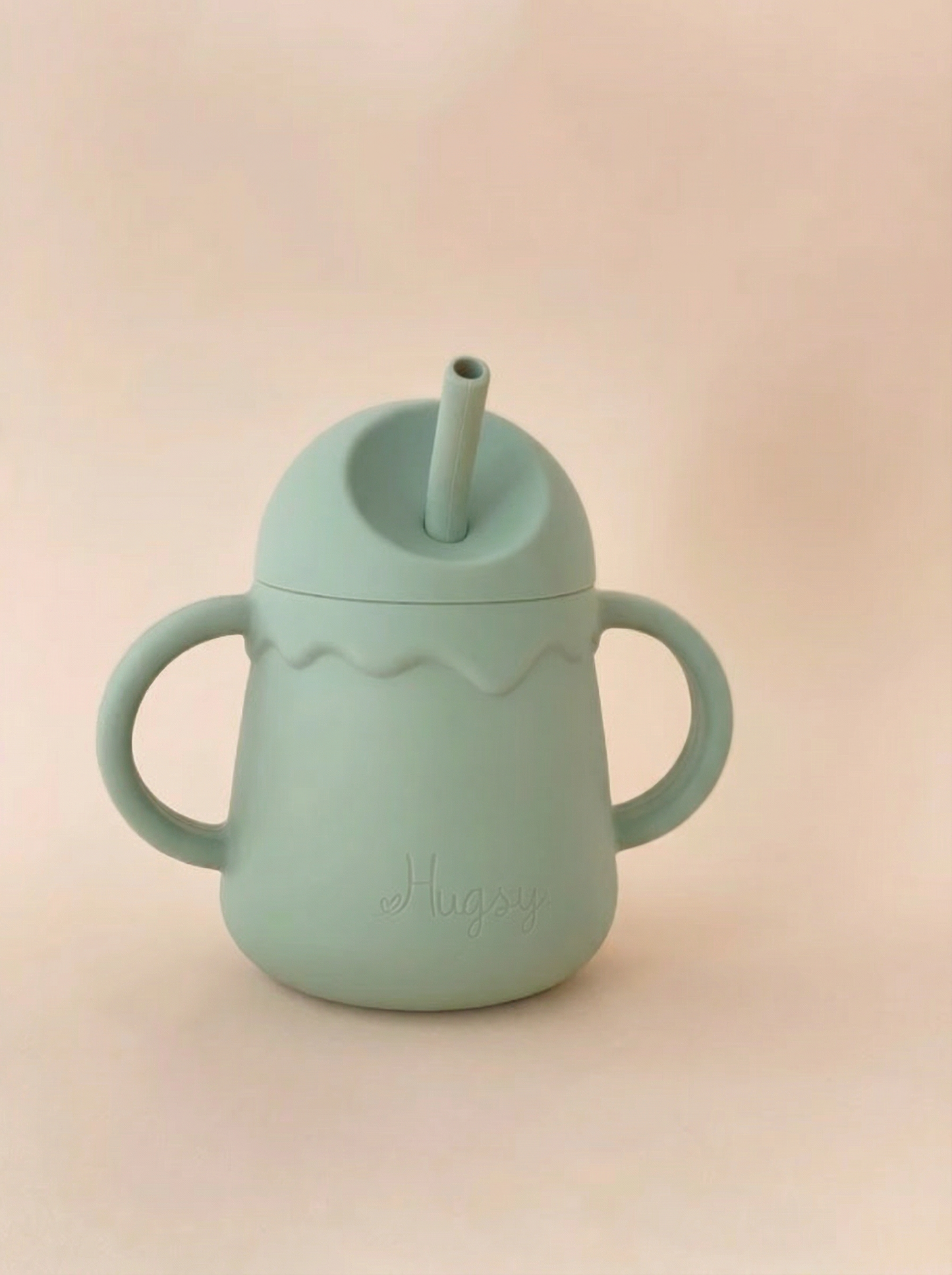 SILICONE TRAINING CUP WITH A STRAW